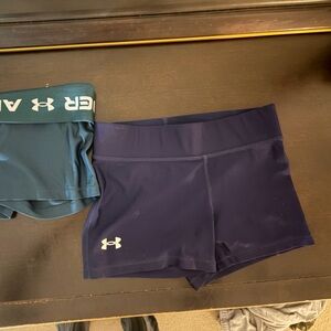 Under Armour Dark Blue and Teal Active Shorts Size XS
